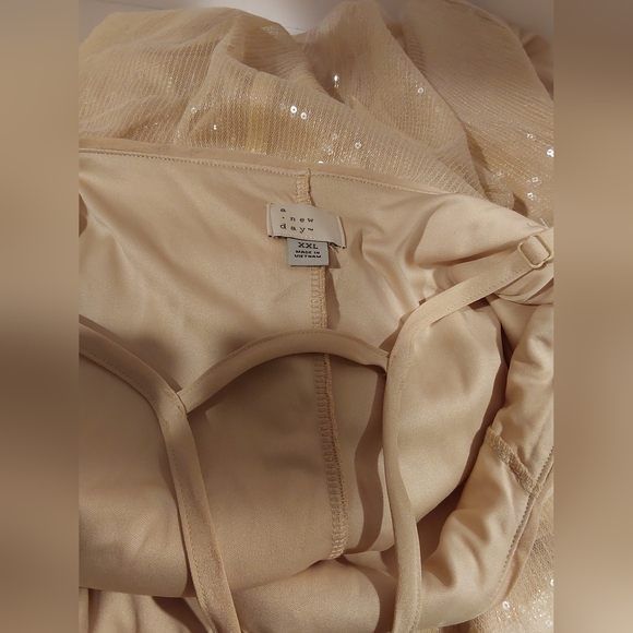A New Day Beige Sequin Blazer & Maxi Dress XXL - Picture 11 of 15